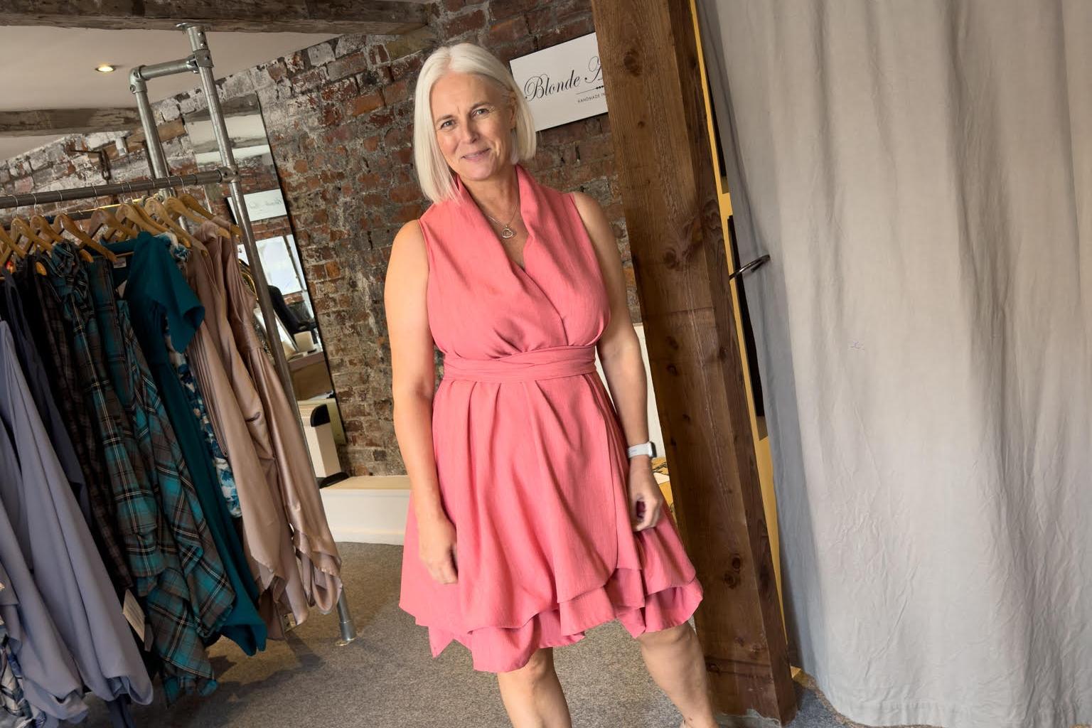 Dresses to flatter Yorkshire fashion company Blonde and Wise creates brilliant special occasion dresses for curvy all sizes and shapes
