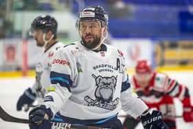 BACK IN THE GAME: It's been a long and, at times, frustrating road to full recovery for Sheffield Steeldogs' forward Jason Hewitt. Picture courtesy of Peter Best/Steeldogs Media