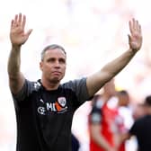 Hard to take: Barnsley manager Michael Duff acknowledges the fans after the team's defeat in the League One play-off final against Sheffield Wednesday. (Picture: Catherine Ivill/Getty Images)
