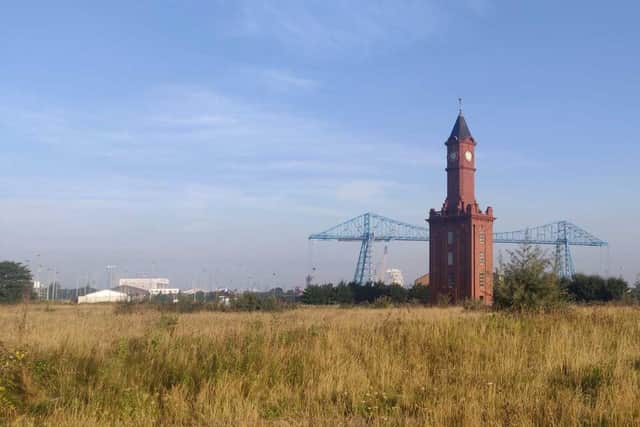 The Grade-II* listed Middlesbrough Dock clock tower