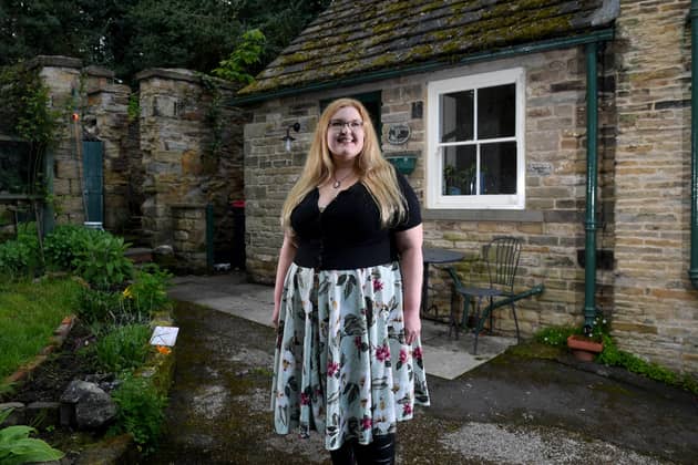 Emily Barley outside her home in Wentworth, Rotherham