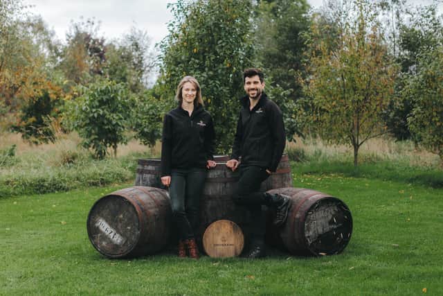 Abbie and Chris Jaume, owners of the Cooper King whisky and gin distillery in Sutton-the-on-Forest near York. Picture: Richard Gaston