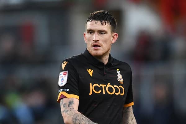 Andy Cook of Bradford City during the Sky Bet League Two match between Wrexham and Bradford City at Racecourse Ground (Picture: Ben Roberts Photo/Getty Images)