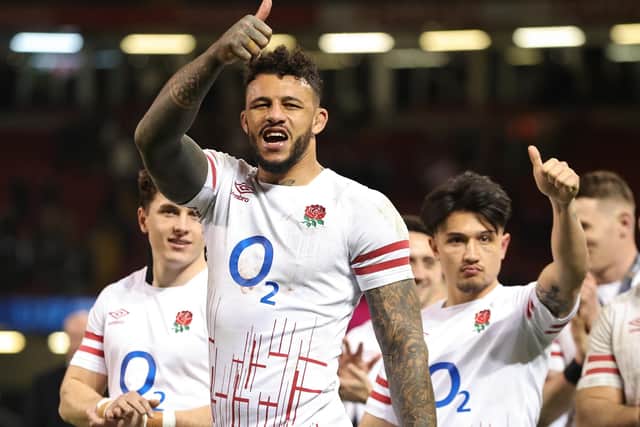 Thumbs up: Courtney Lawes of England acknowledges the fans after the Six Nations Rugby match between Wales and England at Principality Stadium on February 25, 2023 in Cardiff, Wales. (Picture: David Rogers/Getty Images)