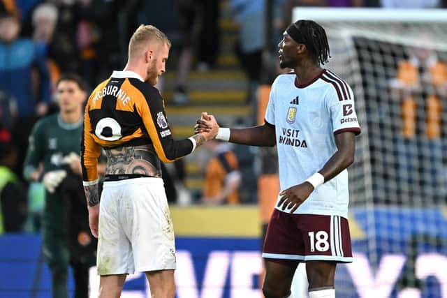 MISSES: But Oli McBurnie (left) led the line well for Hull City (Image: Press Association)