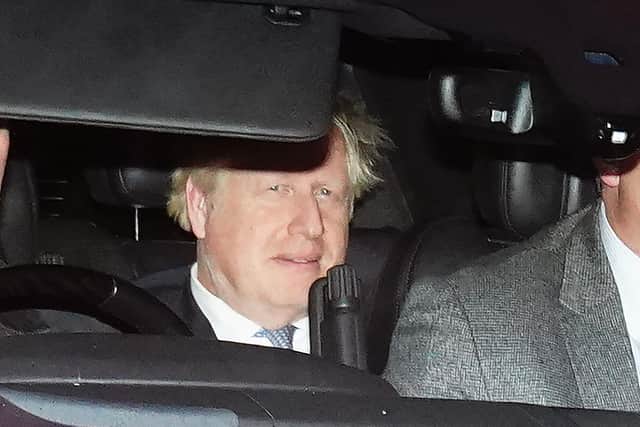 Former prime minister Boris Johnson arrives to give a speech at the Carlton Club in St James's, London. PIC: Victoria Jones/PA Wire