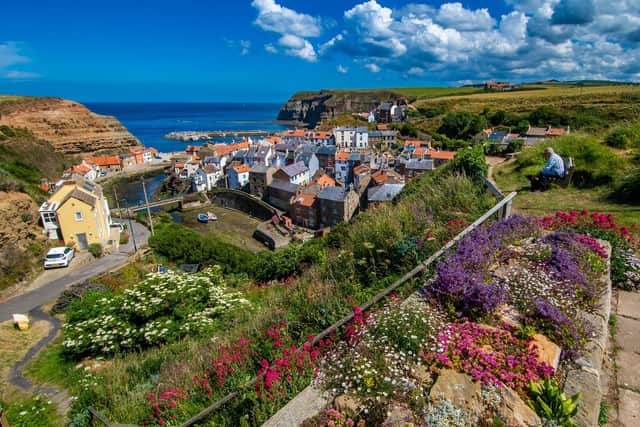 Staithes, one of Yorkshire's most picturesque traditional seaside fishing ports on the North Yorkshire Coast.
