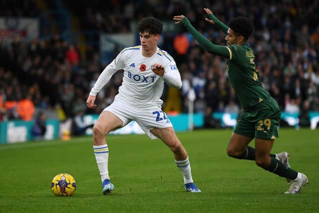 YOU'RE IN: Leeds United's Archie Gray is one of five defenders in our latest YP Team of the Week. Picture: Jonathan Gawthorpe