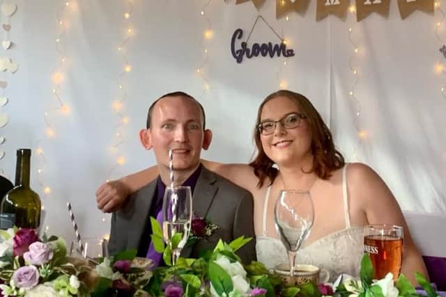 The pair - who met on Channel 4’s dating show First Dates in March 2020 and are remembered for Zoe’s impressive downing of a pint - planned their wedding in just three months after Mike's health started to deteriorate. The couple chose to have a small town hall ceremony at Sheffield Town Hall on 30th August 2022 followed by a wedding with their family on 17th September 2022 in a relative's back garden. Mike entered in a DeLorean car, from his favourite film Back to the Future, and Zoe downed a pint of squash - recreating the stand-out moment from their first date.