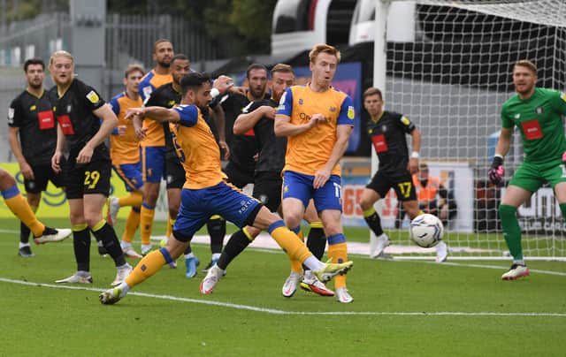 Mansfield Town have won just once with a goal in injury-time this season, on the opening day against Bristol Rovers.