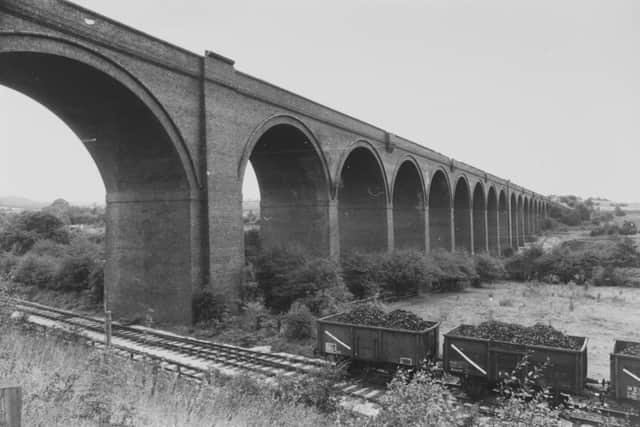 Criggleston Viaduct in 1980, when it was still in use as a freight line