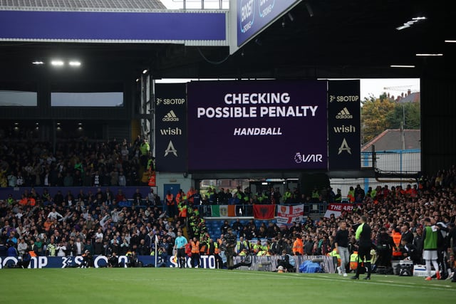 VAR has been involved in just two Leeds game this season - although Whites supporters will feel more should have been done in their 4-3 defeat to Spurs after Illan Meslier appeared to be fouled for Harry Kane's goal.