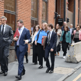 Mayor of York and North Yorkshire David Skaith (third left) at No 10 North in Manchester for a meeting of regional mayors from across England, chaired by Communities Secretary Angela Rayner