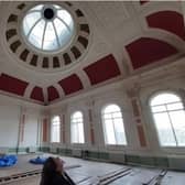 The impressive glass-domed hall inside Canada House in Sheffield city centre, which as Harmony Works will house music teaching and performance spaces