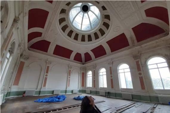 The impressive glass-domed hall inside Canada House in Sheffield city centre, which as Harmony Works will house music teaching and performance spaces