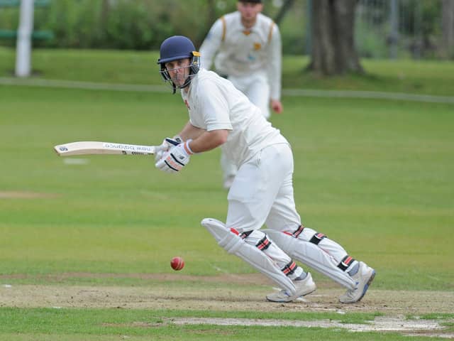 OPENING SALVO: Sam Frankland scored a fine century against Driffield Town to help guide Woodlands into next week's final. Picture: Steve Riding.
