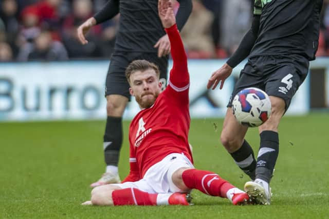 HOPE: Barnsley's Nicky Cadden pulled a goal back at Burton Albion Picture: Tony Johnson