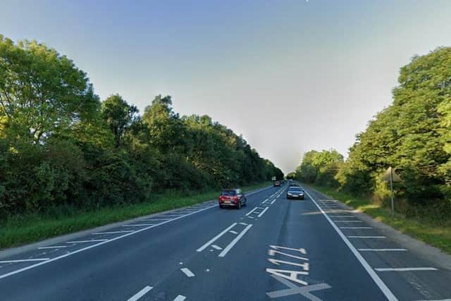 The A171 near Guisborough in the vicinity of the proposed site