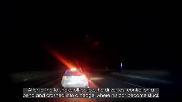 Video grab of the pursuit and arrest of Liam Bailey