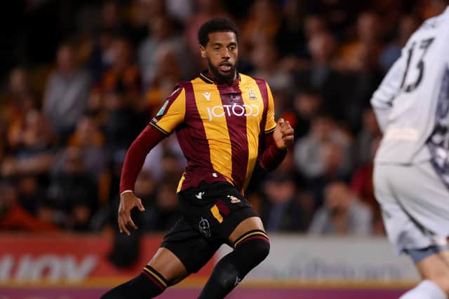 NICE ONE: Vadaine Oliver chose the perfect time to open his account for Bradford City when equalising against AFC Wimbledon in stoppage time at Valley Parade. Picture: George Wood/Getty Images