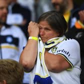 DESPAIR: A Leeds United fan watches her team suffer relegation from the Premier League