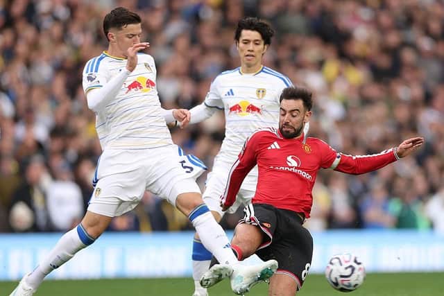 BATTLING DRAW: But Tarik Muharemovic and others in the Leeds United camp felt they deserved more at home to Manchester United (Image: Stu Forster/Getty Images)