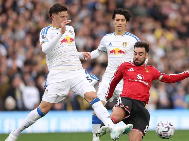 BATTLING DRAW: But Tarik Muharemovic and others in the Leeds United camp felt they deserved more at home to Manchester United (Image: Stu Forster/Getty Images)