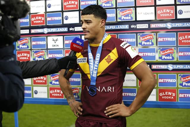 Will Pryce accepts the man of the match award after a win over Castleford. (Photo: Ed Sykes/SWpix.com)
