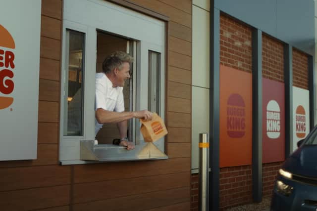 Library image issued by Burger King of a screengrab for the advert, Not Made by Gordon, for the The Wagyu, their new burger made with 100% British Wagyu beef, starring chef Gordon Ramsay. ( Photo by Burger King/PA Wire)