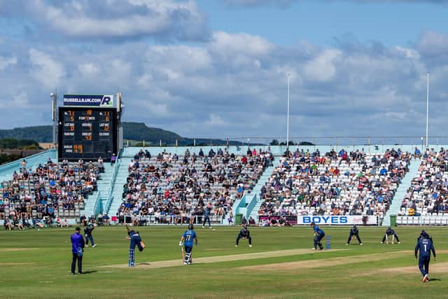 Yorkshire in action against Warwickshire at Scarborough in their opening Cup match earlier this month. The ground will also stage any home tie should the club progress to the knockout stages. Picture by Allan McKenzie/SWpix.com