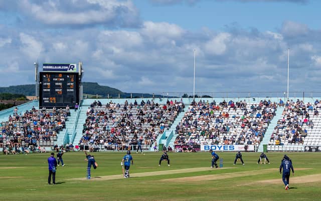 Yorkshire in action against Warwickshire at Scarborough in their opening Cup match earlier this month. The ground will also stage any home tie should the club progress to the knockout stages. Picture by Allan McKenzie/SWpix.com