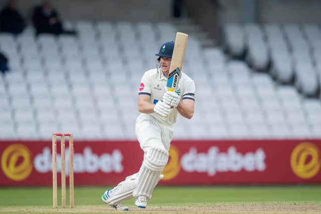 Fin Bean in action en route to a career-best 173 against Glamorgan at Headingley. Picture by Allan McKenzie/SWpix.com