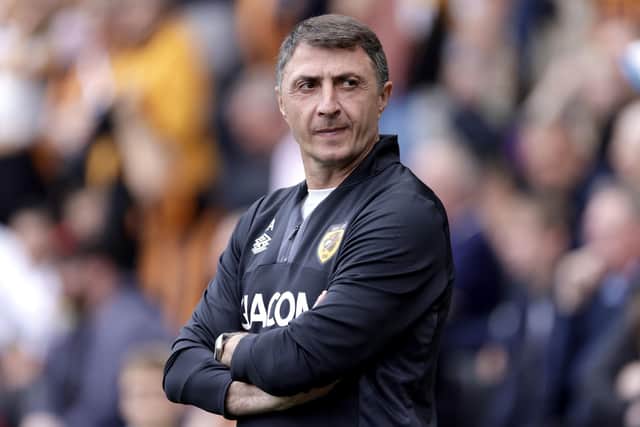 Hull City manager Shota Arveladze during the Sky Bet Championship match at the MKM Stadium, Kingston upon Hull. Picture date: Saturday July 30, 2022. PA Photo. See PA story SOCCER Hull. Photo credit should read: Richard Sellers/PA Wire.