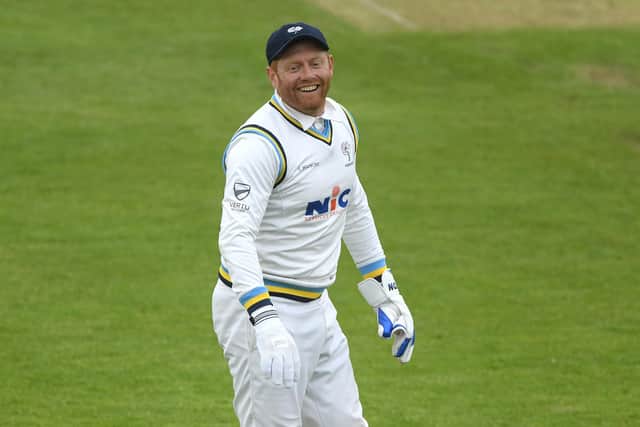 Jonny Bairstow pictured playing for Yorkshire earlier this season. Photo by Stu Forster/Getty Images.