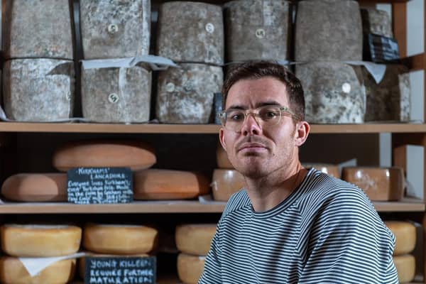 London cheese specialist Mathew Carver who has just opened a new pizza restaurant 'Rind' at the Courtyard Dairy, Settle, using cheeses from the dairy.
Picture Bruce Rollinson