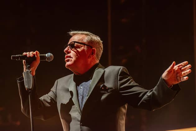 Suggs of ska pop band Madness performing at the First Direct Bank Arena, Leeds. Picture: Ernesto Rogata