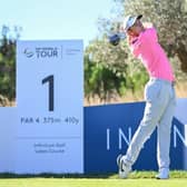 Off to the big leagues: Doncaster amateur Joshua Berry of England (amateur) plays his tee shot on the 1st hole during Day Five of the final stage of the DP World Tour's Qualifying School on the Lakes Course at Infinitum Golf on November 14, 2023 in Tarragona, Spain. (Picture: Octavio Passos/Getty Images)