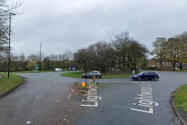 Police were called to the roundabout on Norton Avenue, junction with Lightwood Lane, Sheffield after reports of a collision involving a silver BMW.