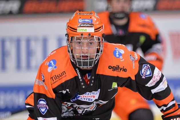 Alex Graham was on target for Sheffield Steelers at Manchester Storm (Picture courtesy of Dean Woolley)