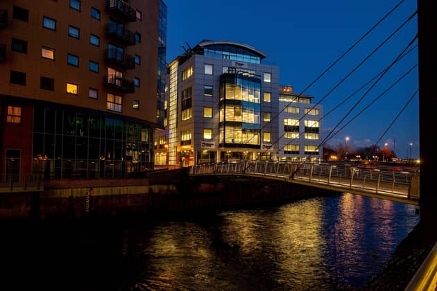 The Direct Line Office from Granary Wharfe at Dusk. Picture Bruce Rollinson