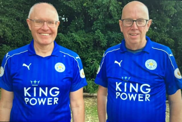 Steve and his brother-in-law Paul who will set off on an 80-mile walk from Jamie Vardy’s first club, Stocksbridge Park Steels, to Leicester’s King Power Stadium.