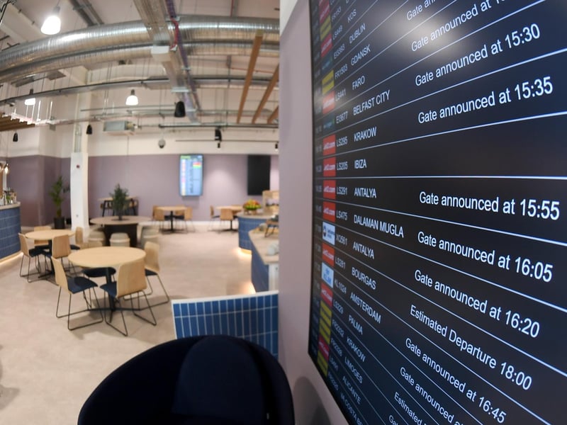New Terminal at Leeds Bradford Airport In the new Premier Lounge.Picture taken by Yorkshire Post Photographer Simon Hulme 16th June 2025