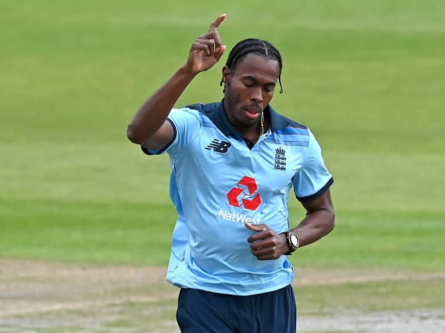 BACK IN THE GAME: England's fast bowler Jofra Archer has impressed during the recent ODI series against Bangladesh - his main target being this summer's Ashes Test series against Australia Picture: Shaun Botterill/PA.