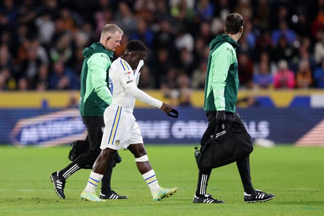 Leeds United forward Wilfried Gnonto has had his season disrupted by injury. Image: George Wood/Getty Images