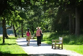 Walkers in Golden Acre Park, Leeds. (Pic credit: Jonathan Gawthorpe)
