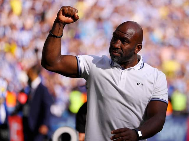 Darren Moore, who led Sheffield Wednesday to promotion, is the early joint favourite for the Huddersfield Town job (Picture: Richard Heathcote/Getty Images)