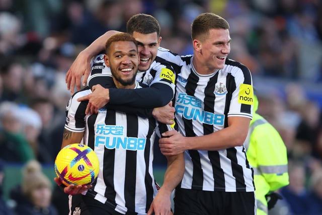 The Newcastle man scored in his side's win over Leicester City - also won five aerial duels and made three interceptions and three clearances.