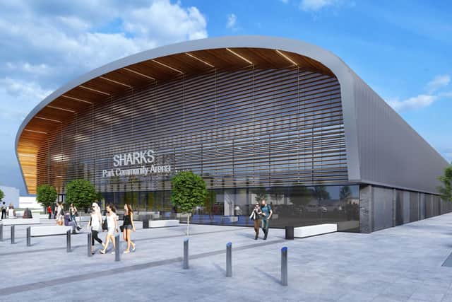 The new shark tank: Artist's impression of what the Park Community Arena powered by Canon Medical Systems will look like when it opens.