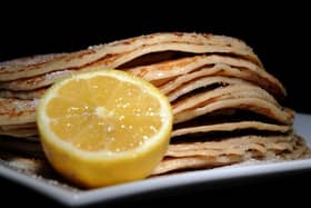 Pancakes with sugar and lemon, which are traditionally made on Shrove Tuesday. (Pic credit: Joe Giddens / PA Wire)