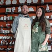 Pepe and Naomi, the owners of Jasmines Pottery  at The Ridings.